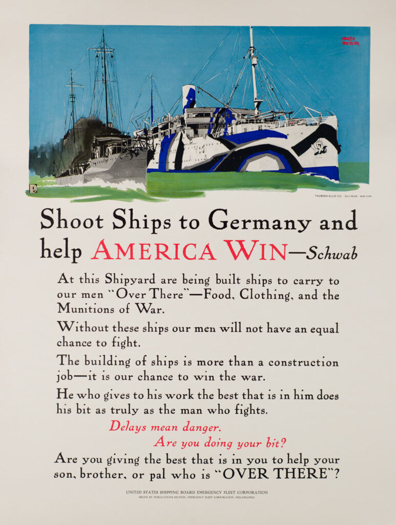 Adolph Treidler - Shoot Ships to Germany and help America Win