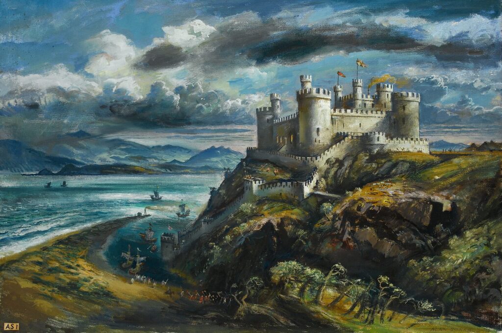 Alan Sorrell - Reconstruction of Harlech Castle