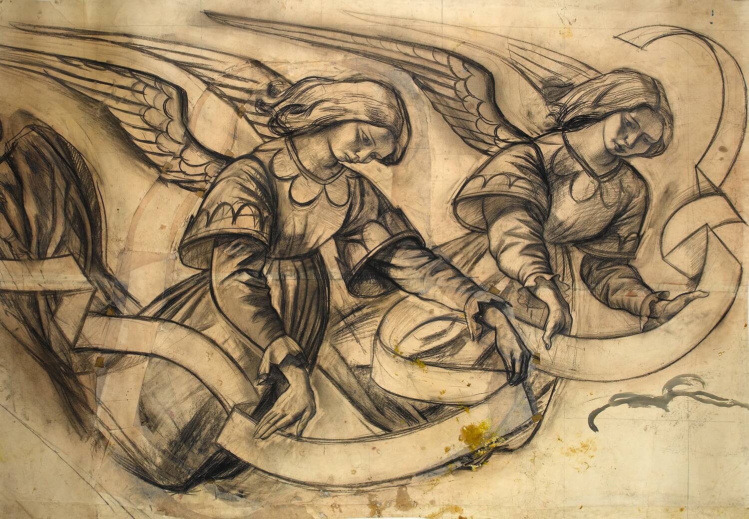 Alan Sorrell - Study of Angels for St Peter's Church