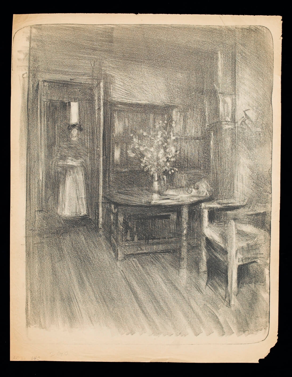 Albert de Belleroche - Interior with Woman in Doorway