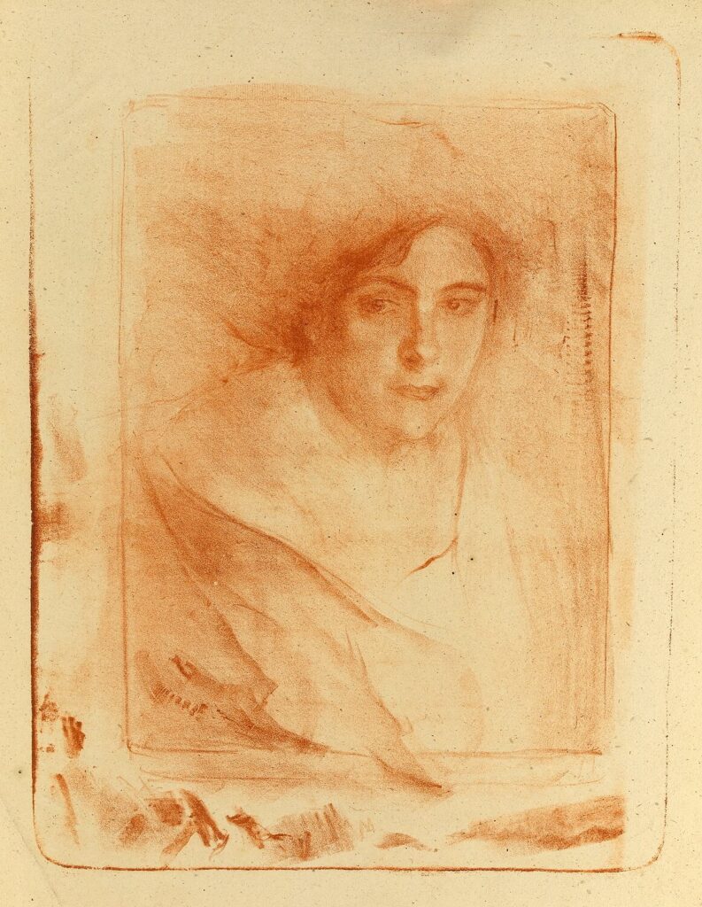 Albert de Belleroche - Portrait of Julie de Belleroche
