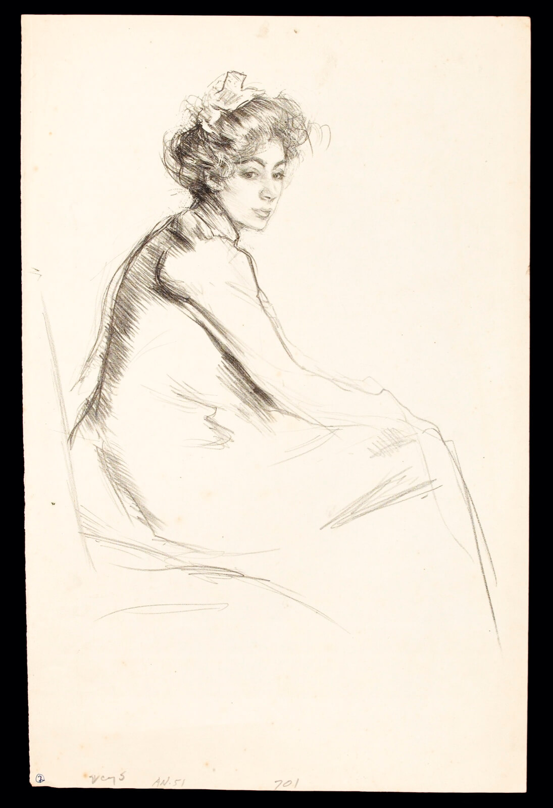 Albert de Belleroche - Portrait of Seated Woman