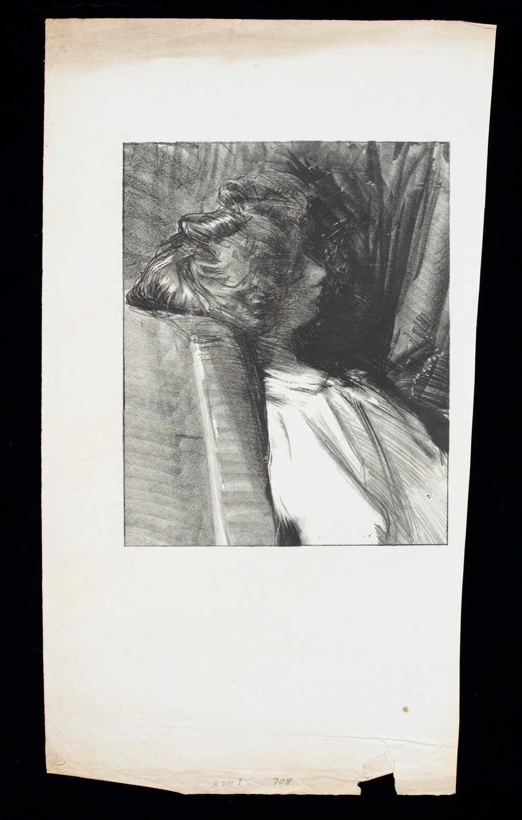 Albert de Belleroche - Profile Portrait of Sleeping Woman
