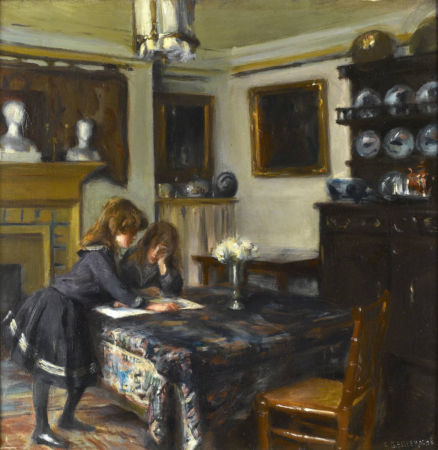 Albert de Belleroche - The dining room of John Singer Sargent