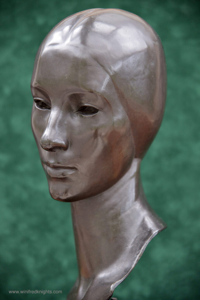 Alfred Frank Hardiman - Portrait bust of WInifred Knights