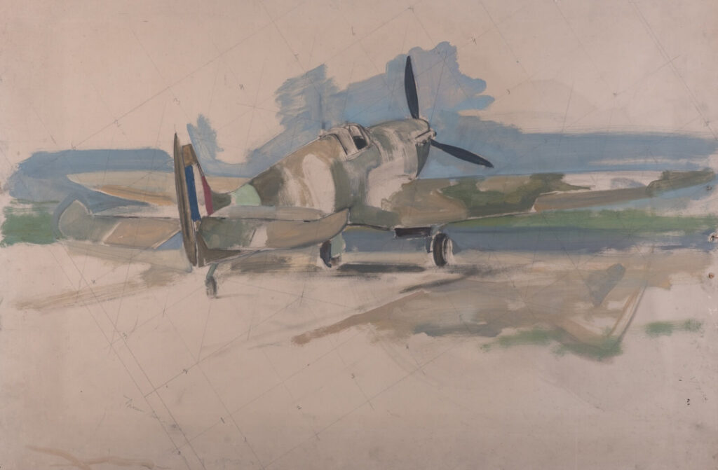 Alfred Kingsley Lawrence - Rear view Spitfire