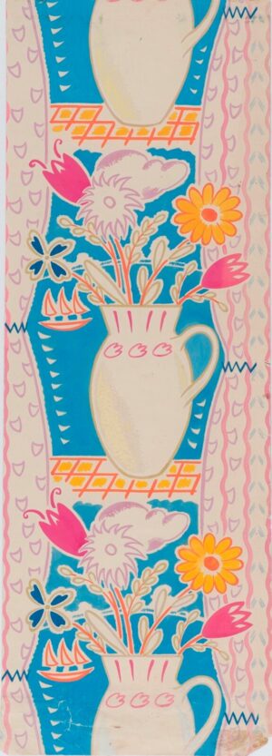 Amy (Dyer) Finney - Design for Flowers by a Window Overlooking the Sea