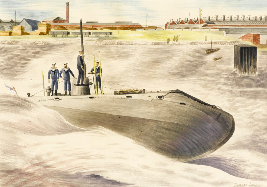 Barbara Jones - Launching of the Holland Submarine No1. at Barrow 1901