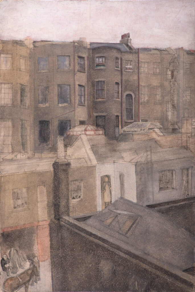 Barnett Freedman - Back view of a Georgian terrace