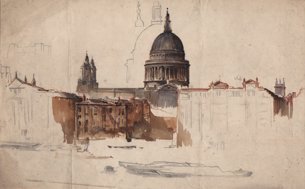 Charles Cundall - Study for St Pauls Cathedral