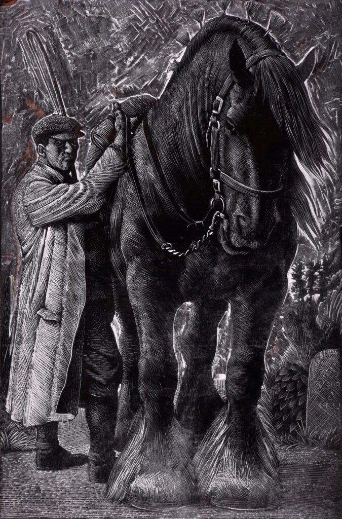 Charles Frederick Tunnicliffe R.A. - Stallion and Groom