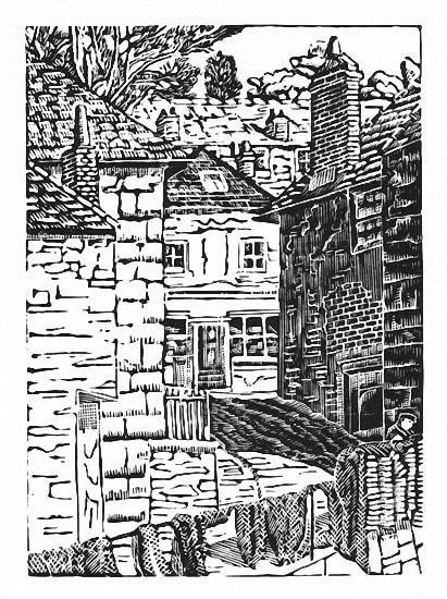 Charles Ginner - A Corner of Newlyn (1931)