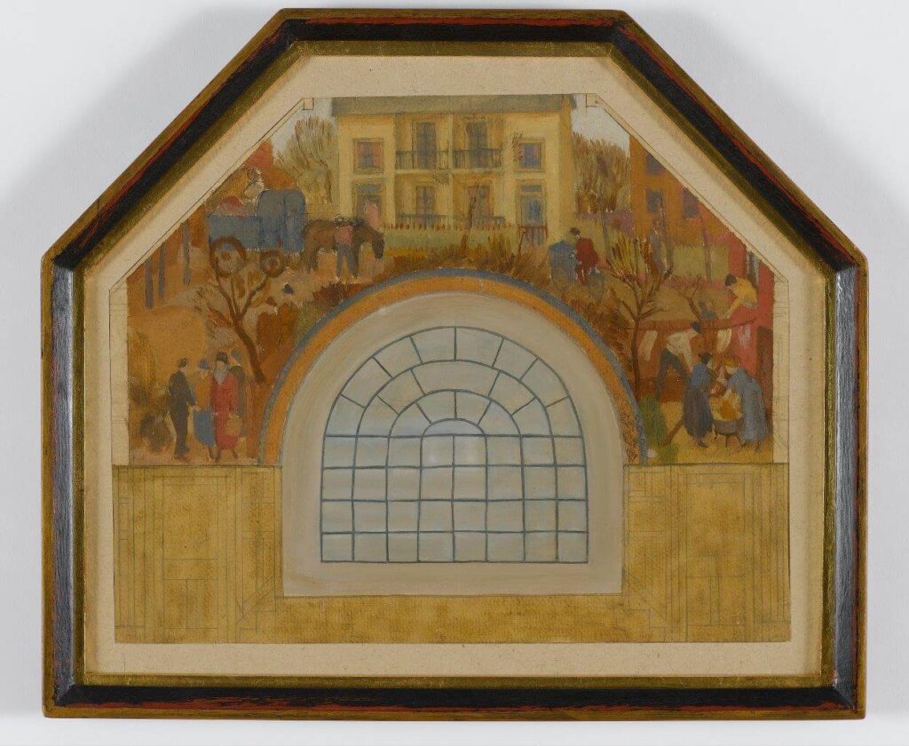 Charles Mahoney - Street scene - design for a mural