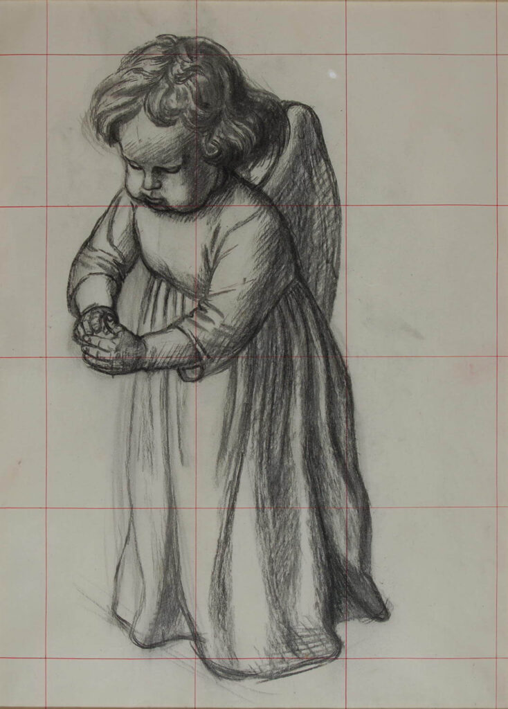 Charles Mahoney - Study of a grumpy cherub