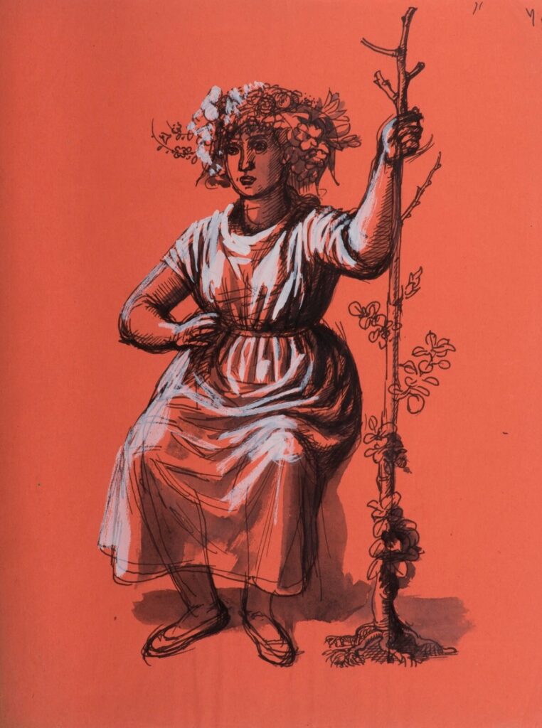 Charles Mahoney - Study of a seated muse