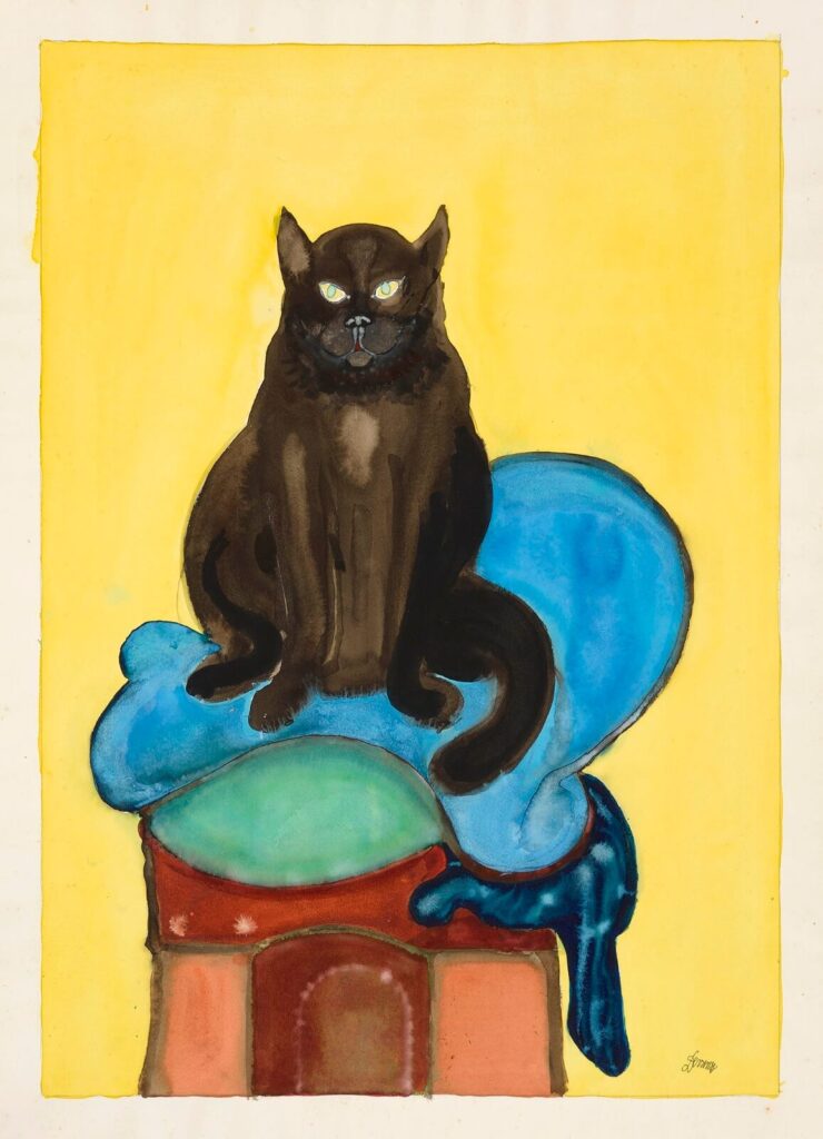 David Evans (1929–1988) - Portrait of a Cat I