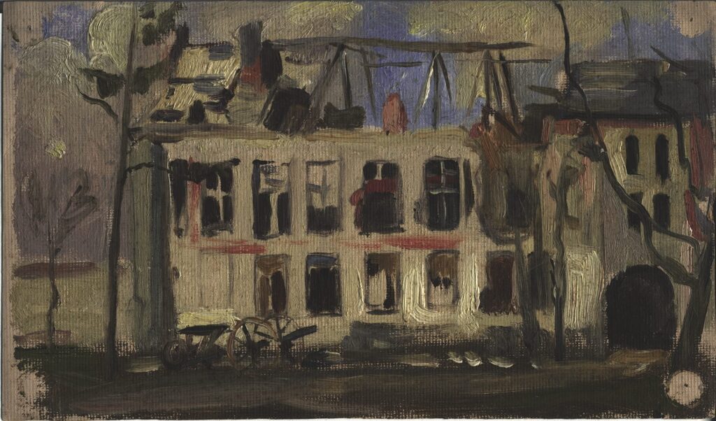 Denys Wells - Shell damaged buildings Northern France