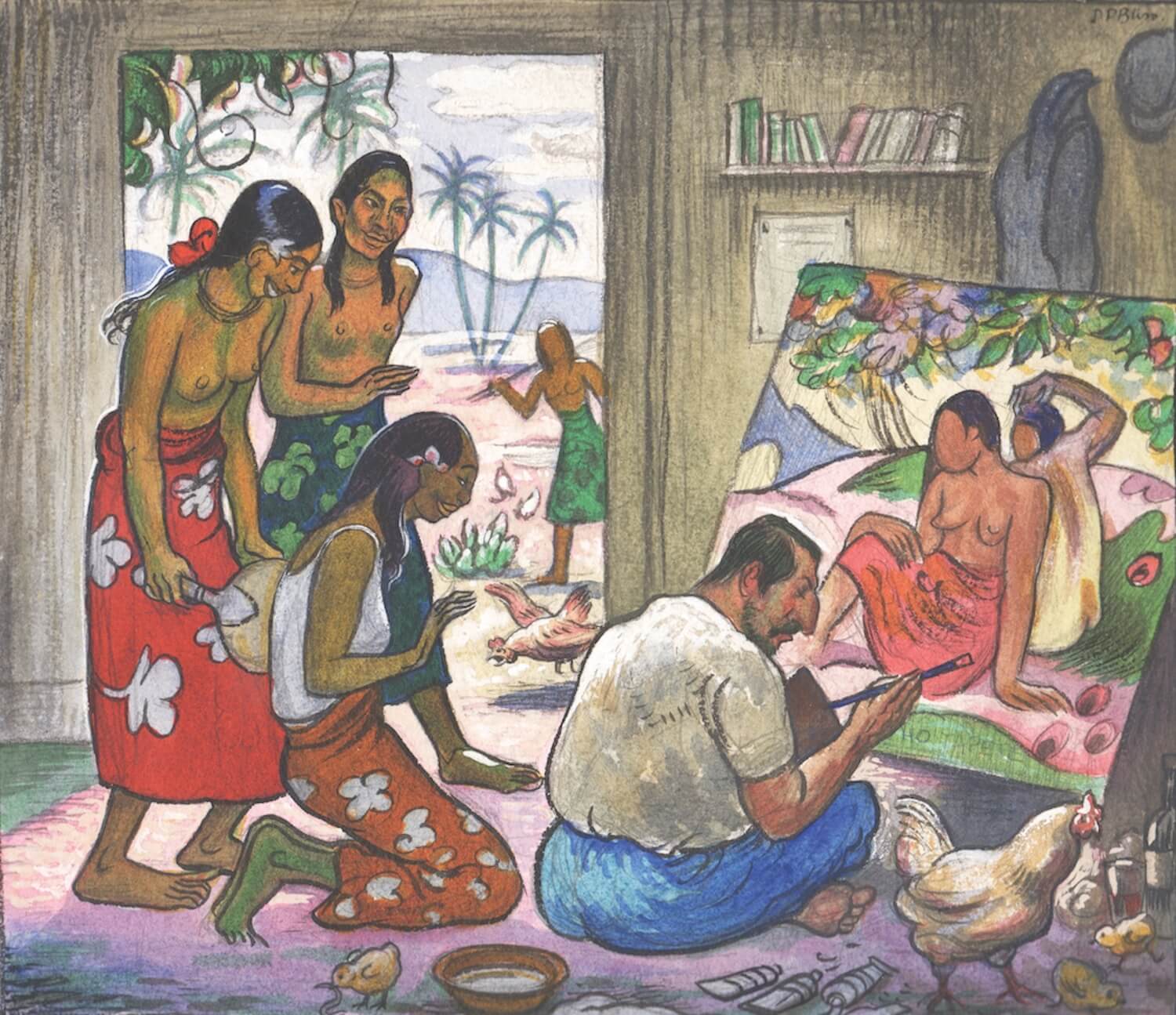 Douglas Percy Bliss - Paul Gauguin in his Polynesian Paradise