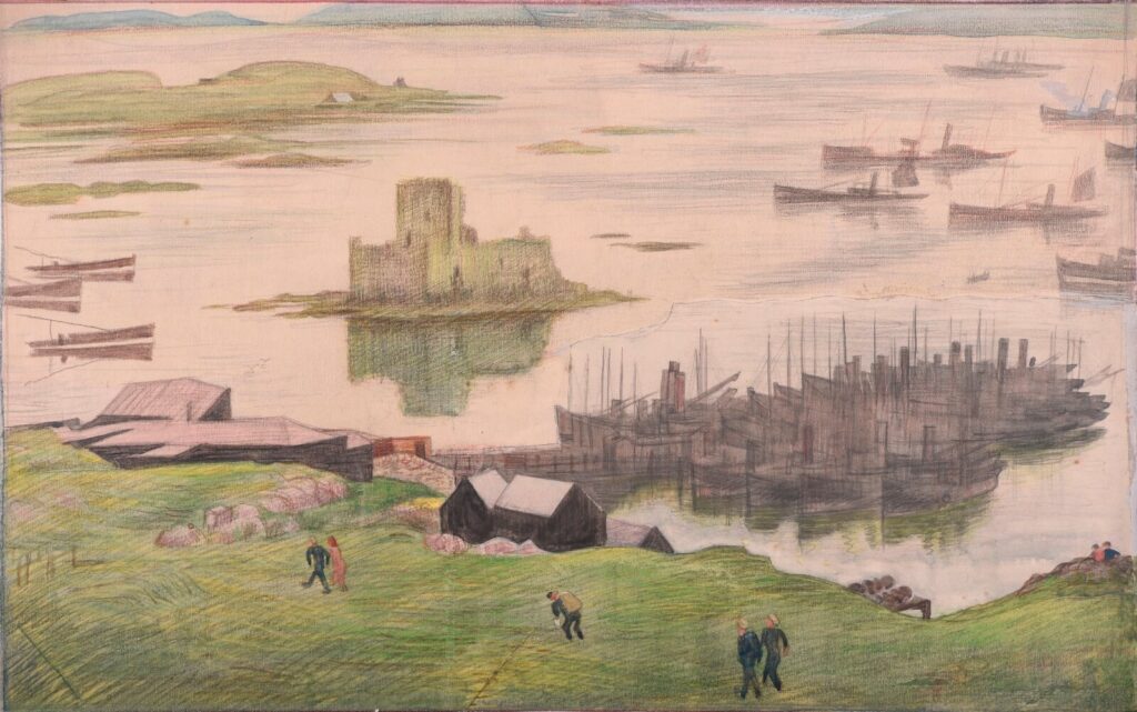 Douglas Percy Bliss - The Herring Fleet at Castlebay