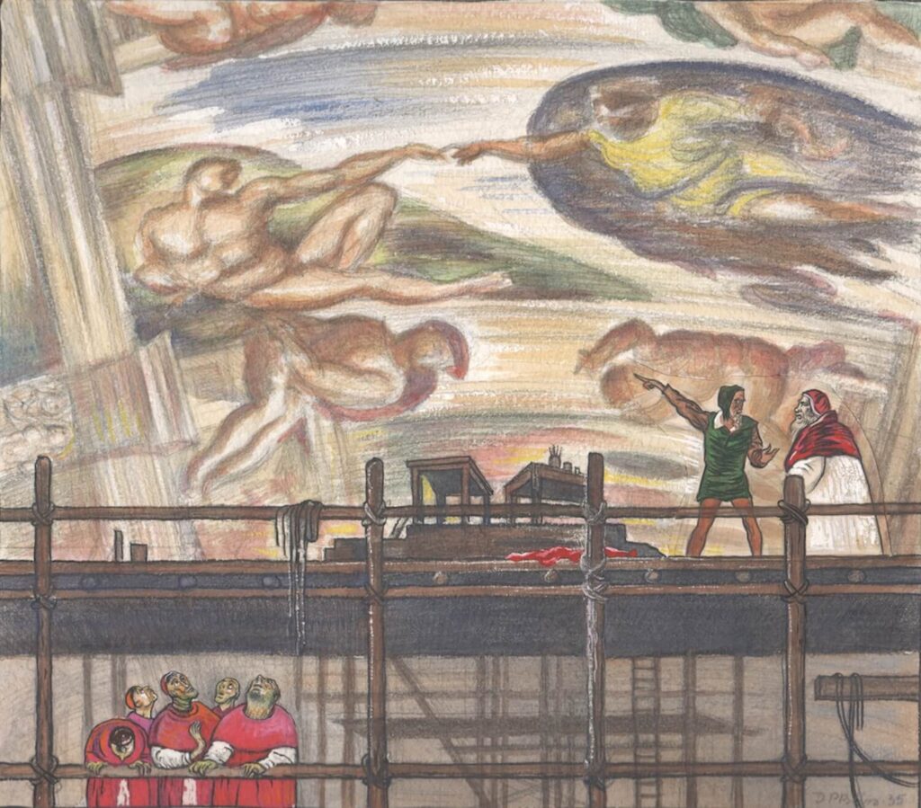 Douglas Percy Bliss - The Sistine Scaffolding