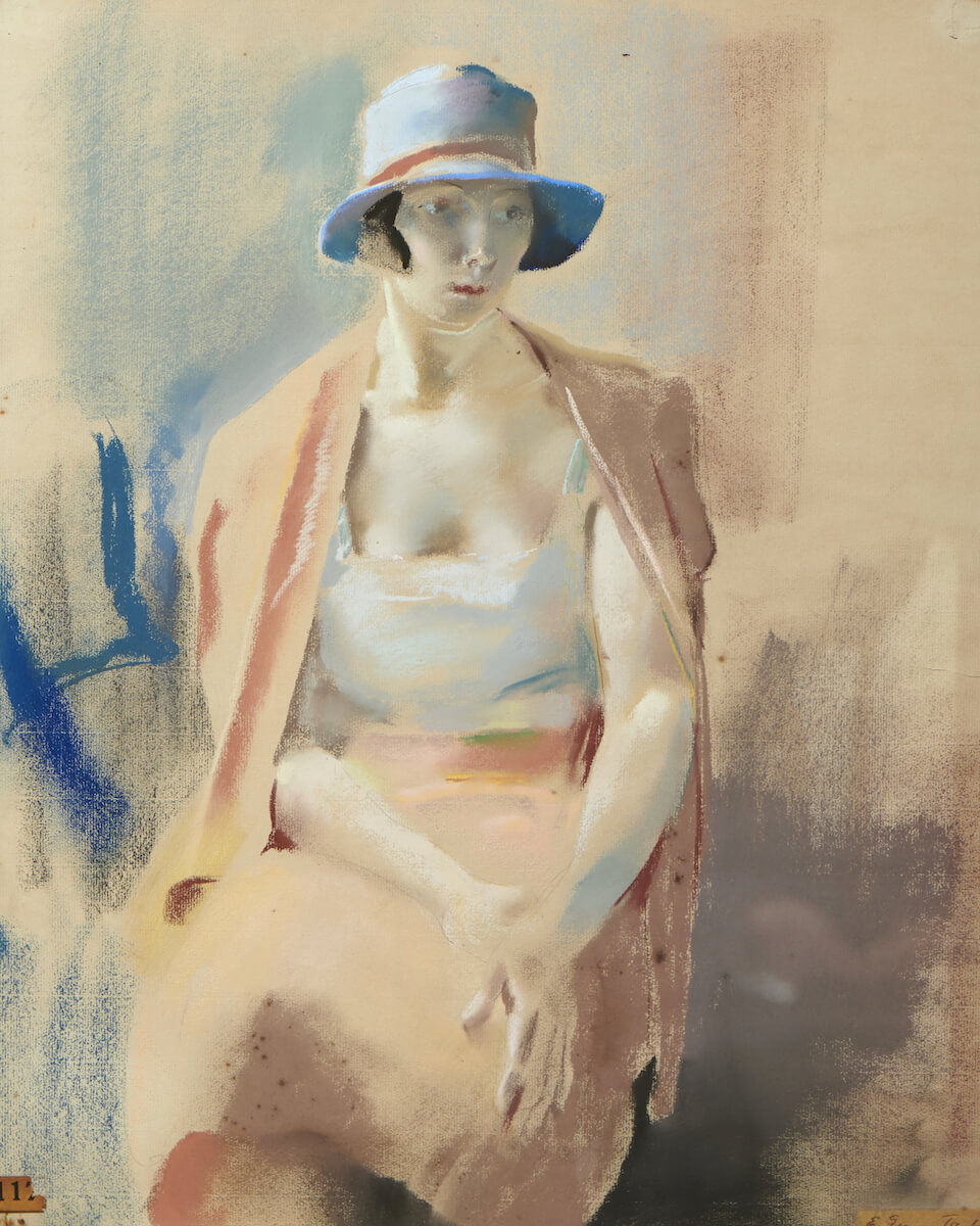 Edith Granger-Taylor - Olive in a Blue Hat