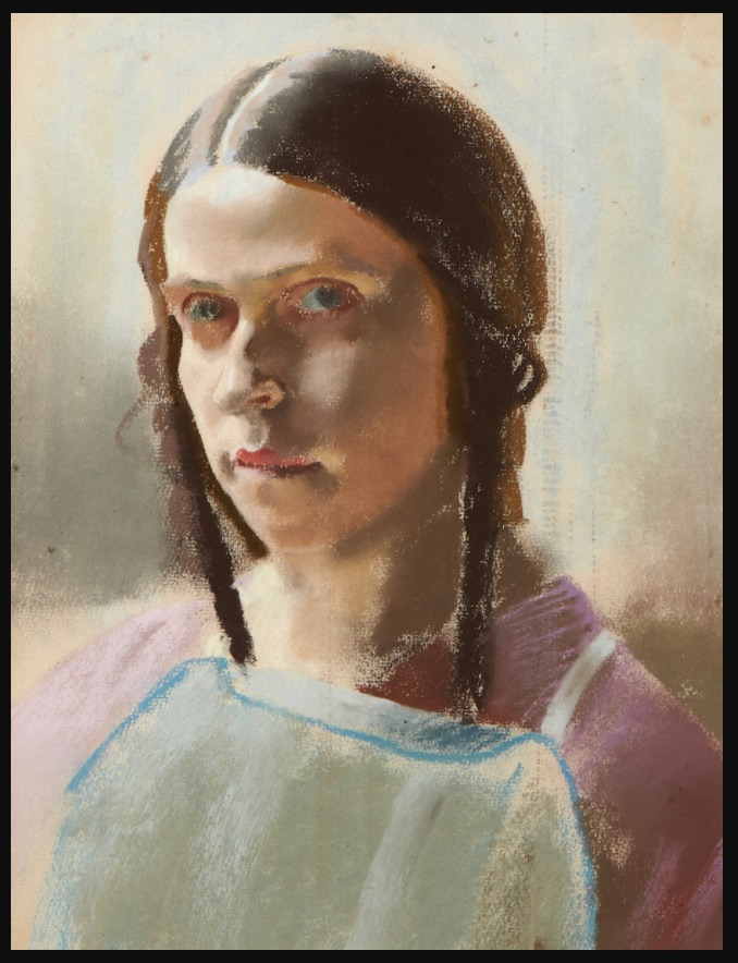 Self-portrait with Pig Tails, c.1920