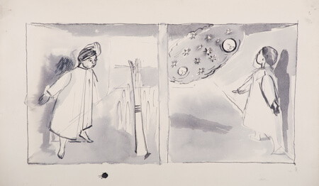 Evelyn Dunbar - An early sketch for Joseph's Dream