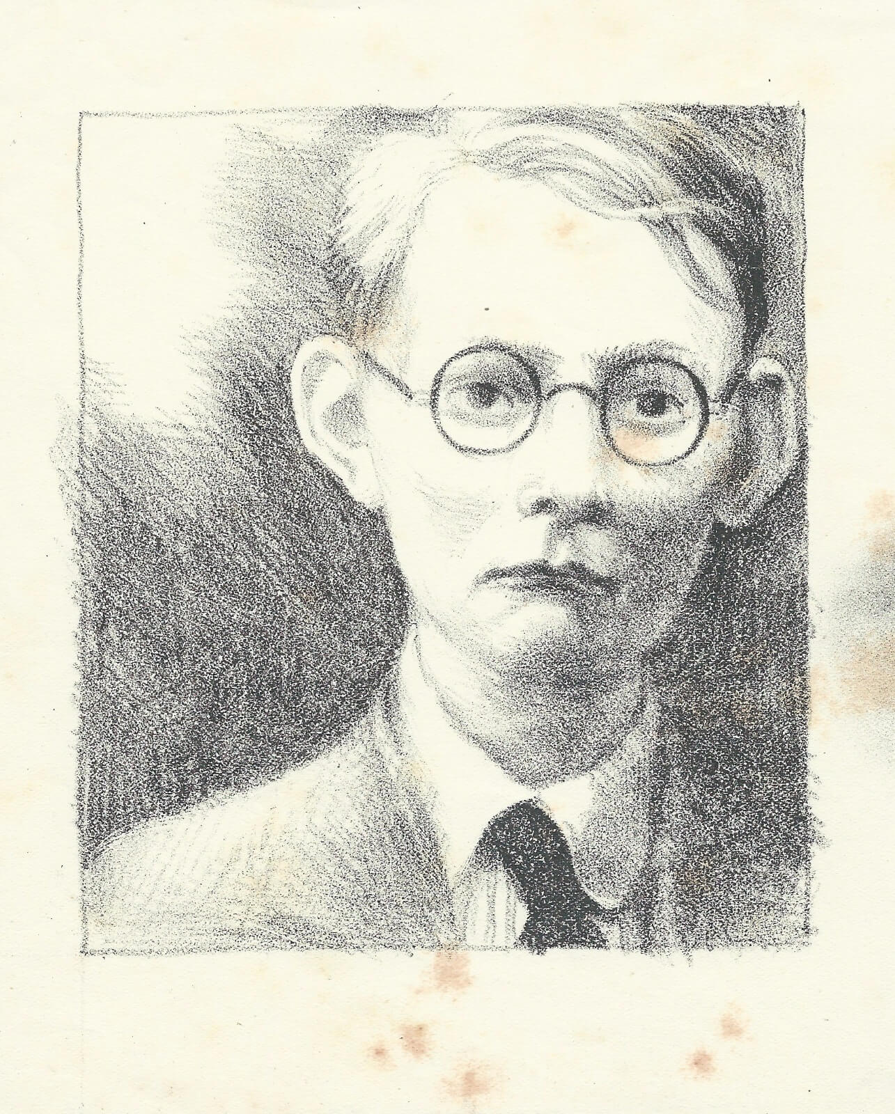 Francis Spear - Self-portrait with Round Spectacles