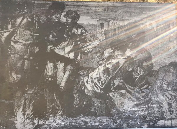 Frank Brangwyn - Building of Hadrians Wall (P2319) (check in office if it is this one !)