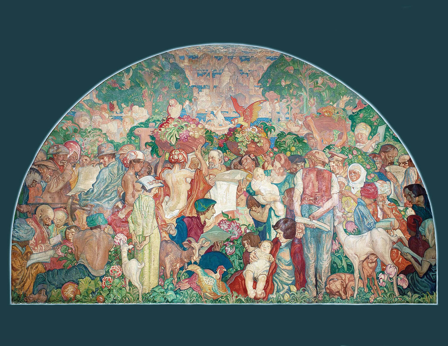 Frank Brangwyn - The Printed Word Makes the People of the World One