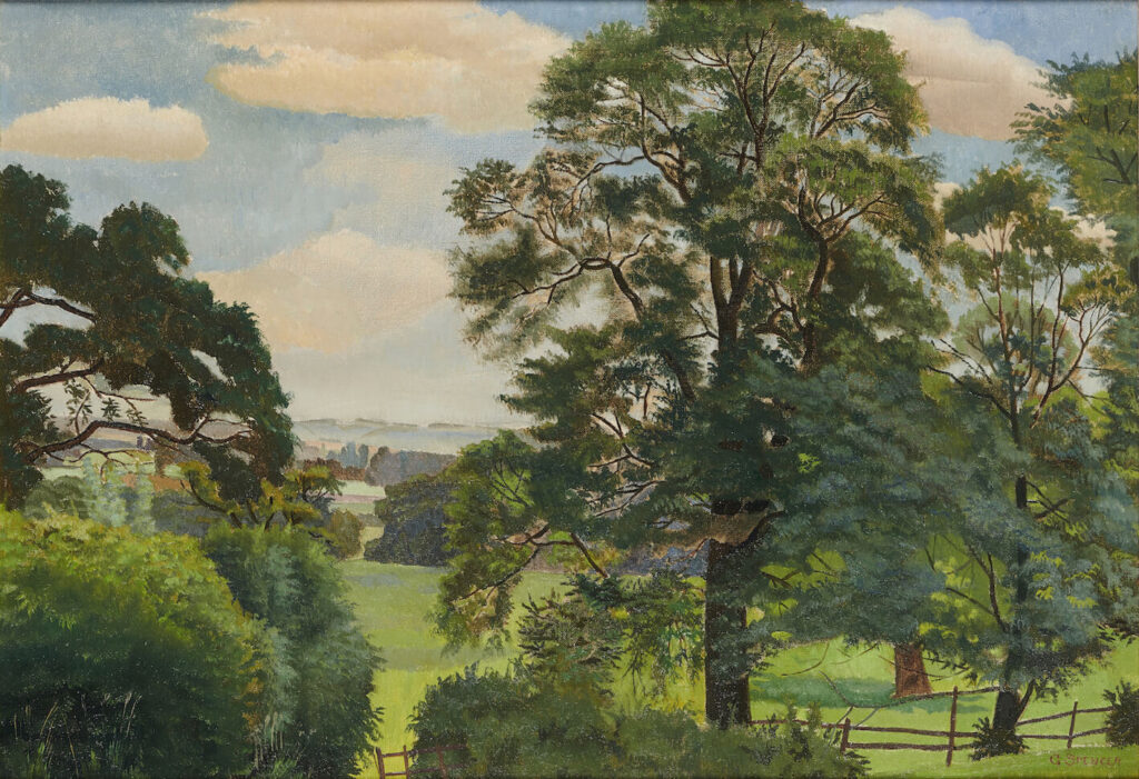 Gilbert Spencer - Trees at Garsington