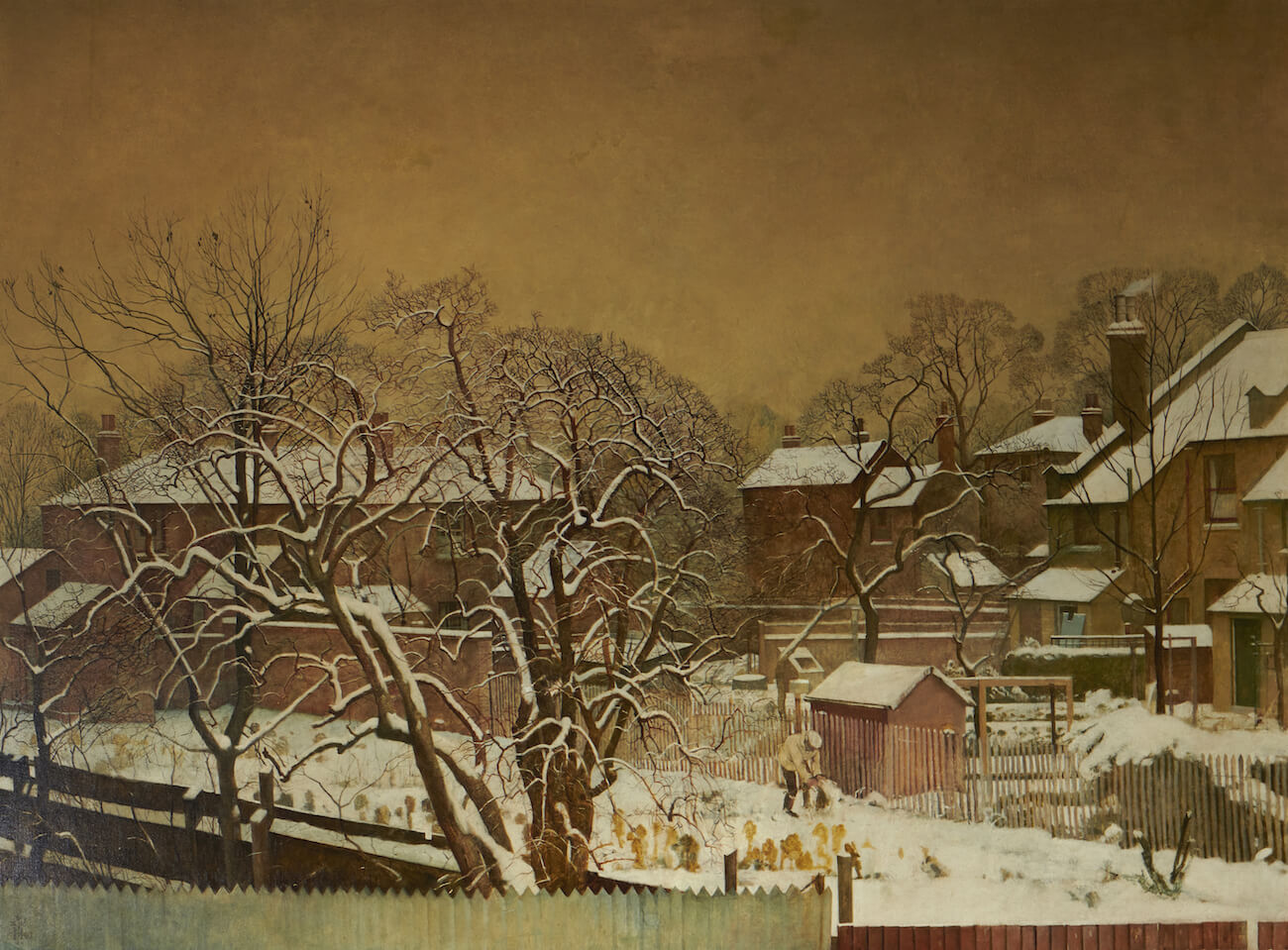 Harry Bush - Snowfall in the Suburbs - A View from the Artist's House
