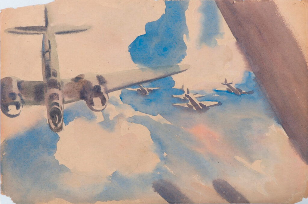 Hubert Arthur Finney - A formation of Douglas A-20 Havocs