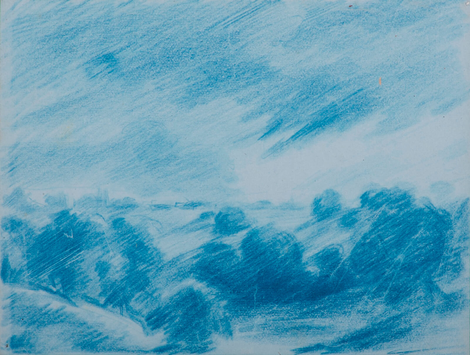 Hubert Arthur Finney - Blue Landscape with Trees