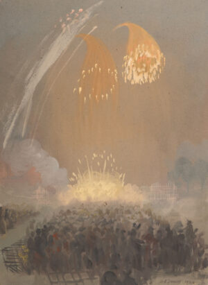 Hubert Arthur Finney - Firework Display on Hampstead Heath