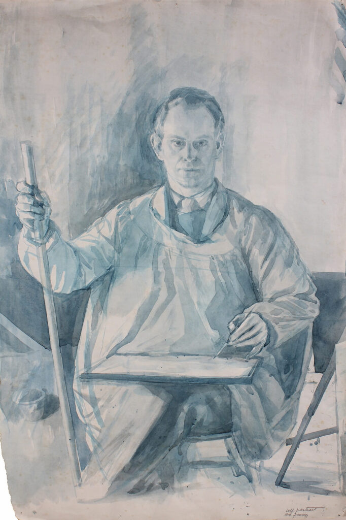 Hubert Arthur Finney - Self portrait