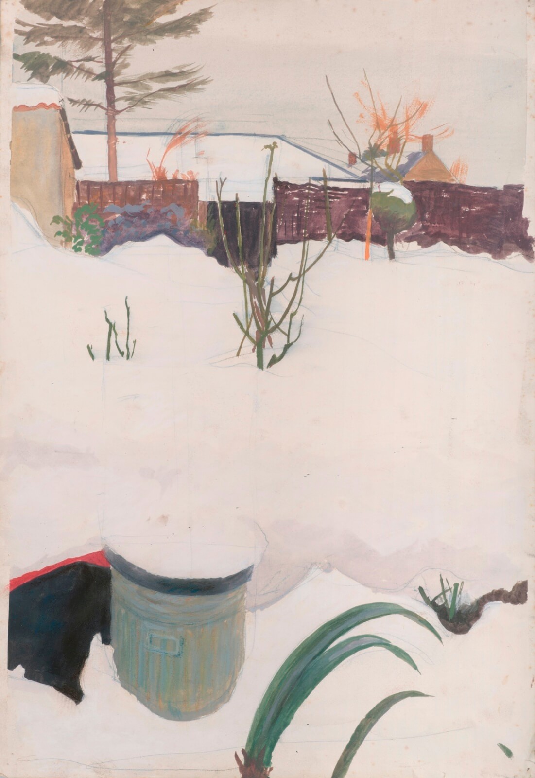 Hubert Arthur Finney - The Yard Under Snow