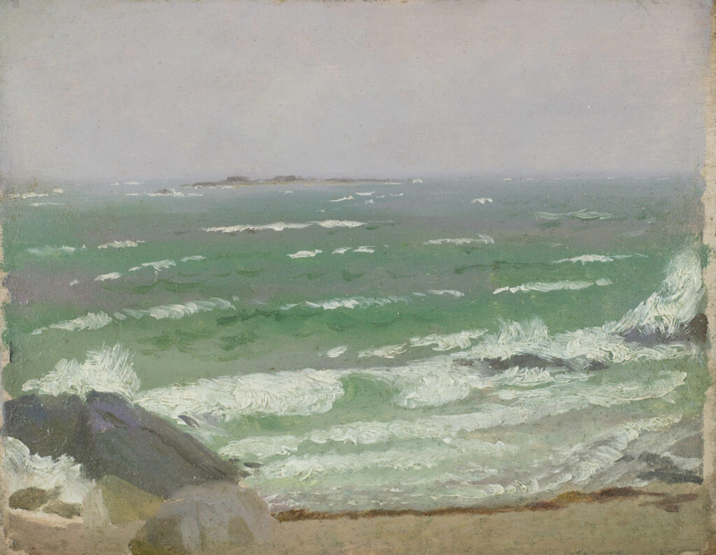 Hubert Arthur Finney - Waves on the beach shore
