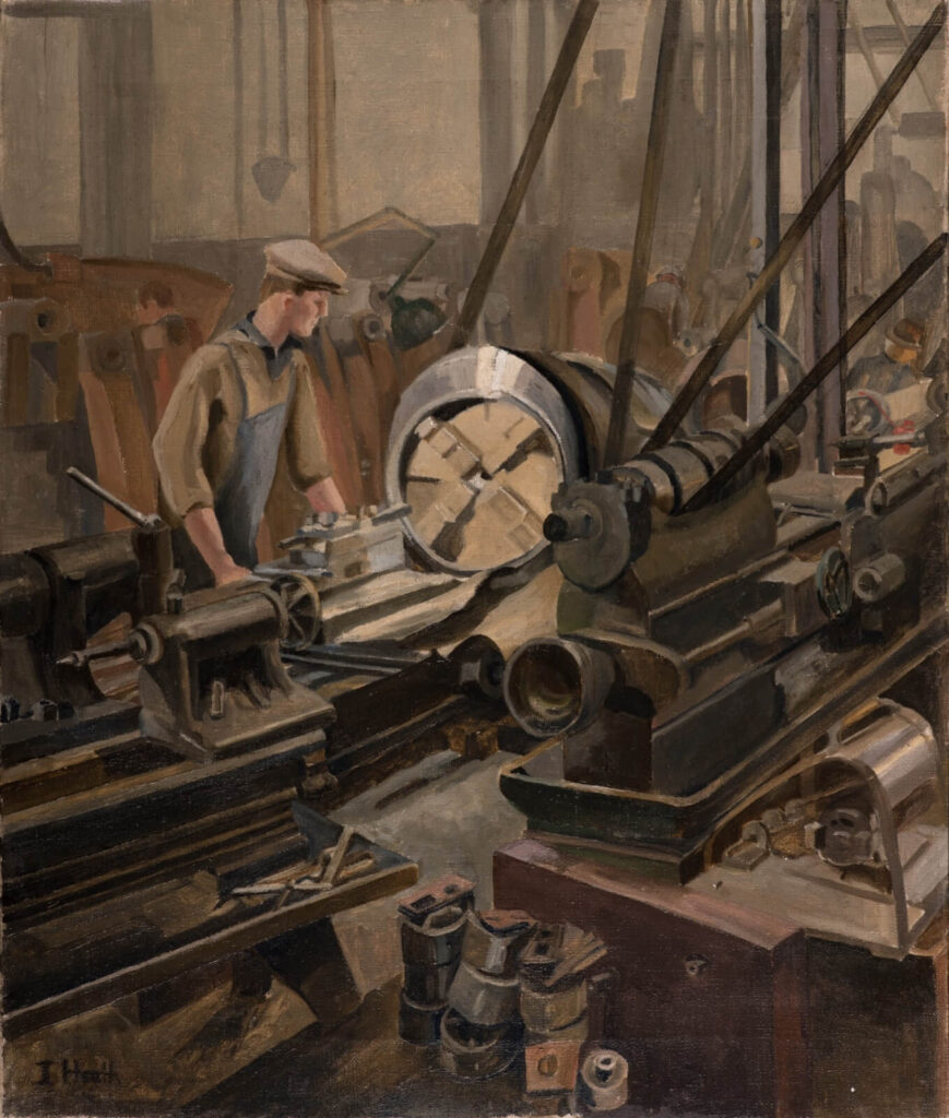 Isobel Atterbury Heath - Man at a lathe