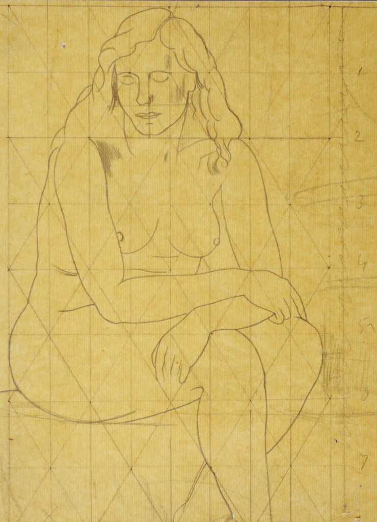 John Nash - Seated nude