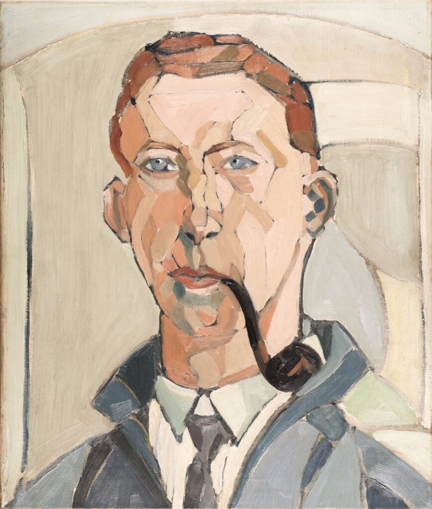 Karl Hagedorn - Self-portrait with Pipe