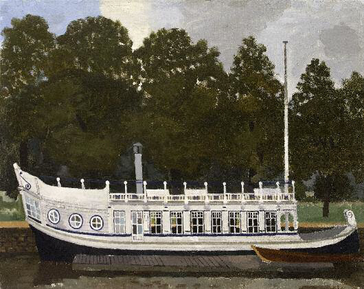 Kenneth Rowntree - St Johns College Barge on the Isis at Oxford