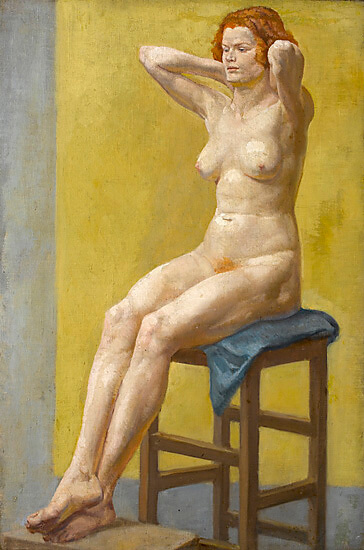 Margaret Maitland Howard - Seated Nude with Red Hair