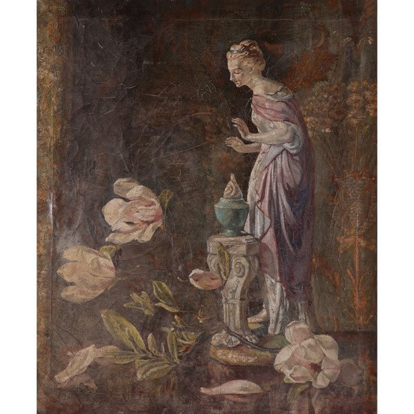 Margaret Maitland Howard - Still-life with Porcelain Figure and Magnolia Flowers