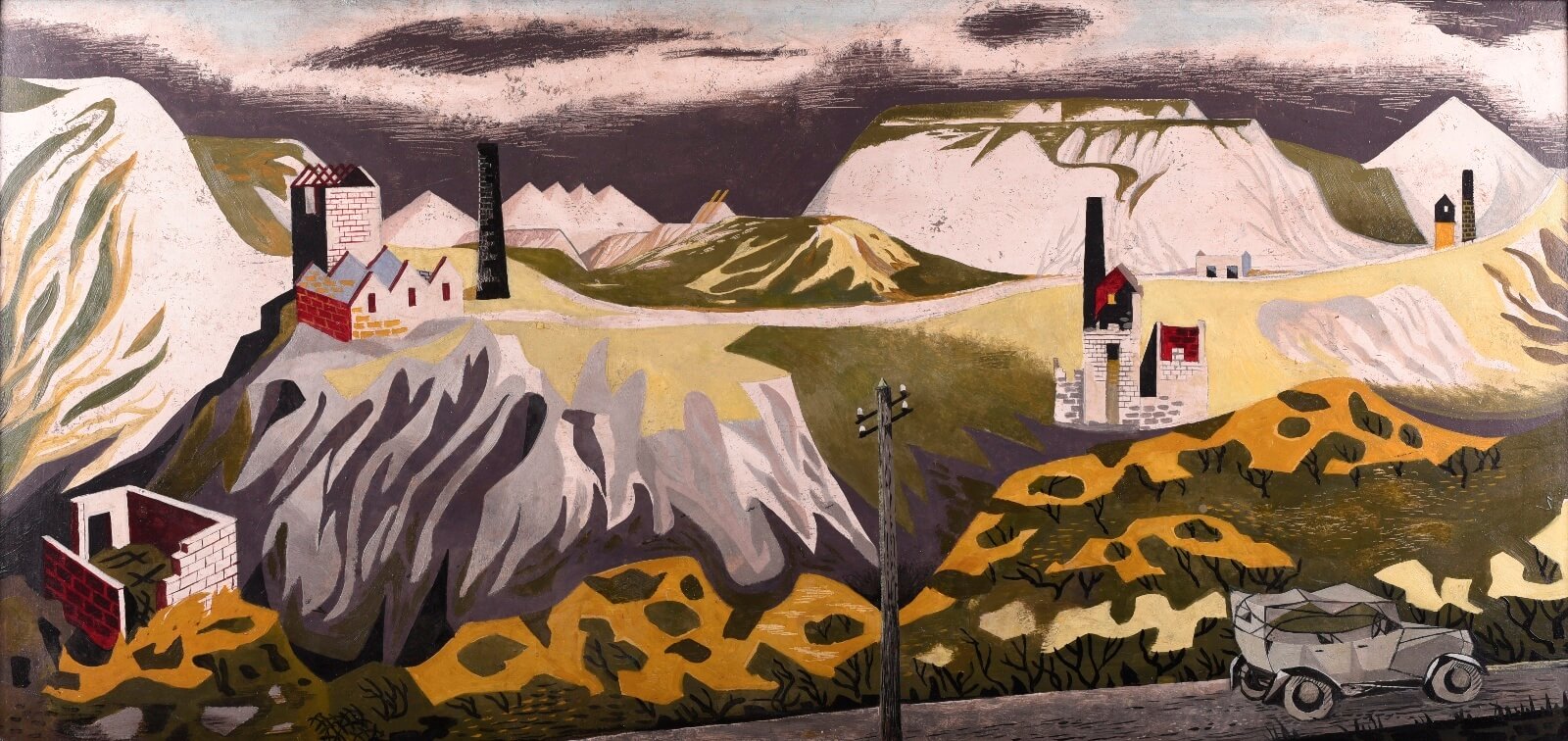 Mary Adshead - The Old Rolls on Bodmin Moor; China Clay Landscape