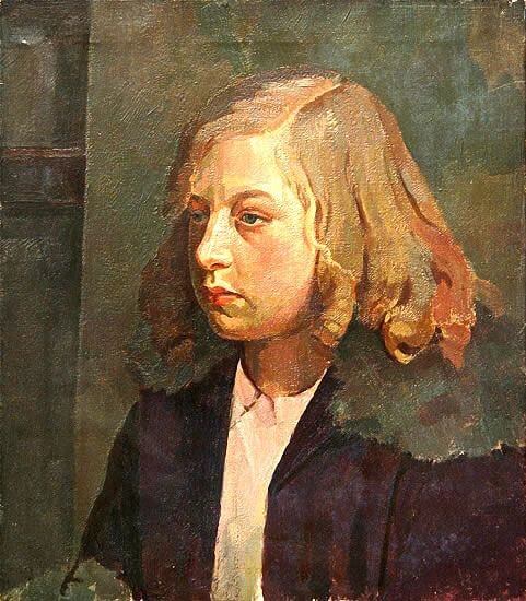 Percy Horton - Portrait of a young girl - circa 1925
