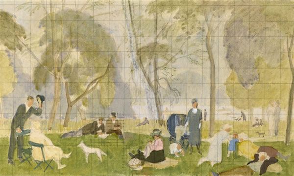 Percy Horton - Study for Kensington Gardens