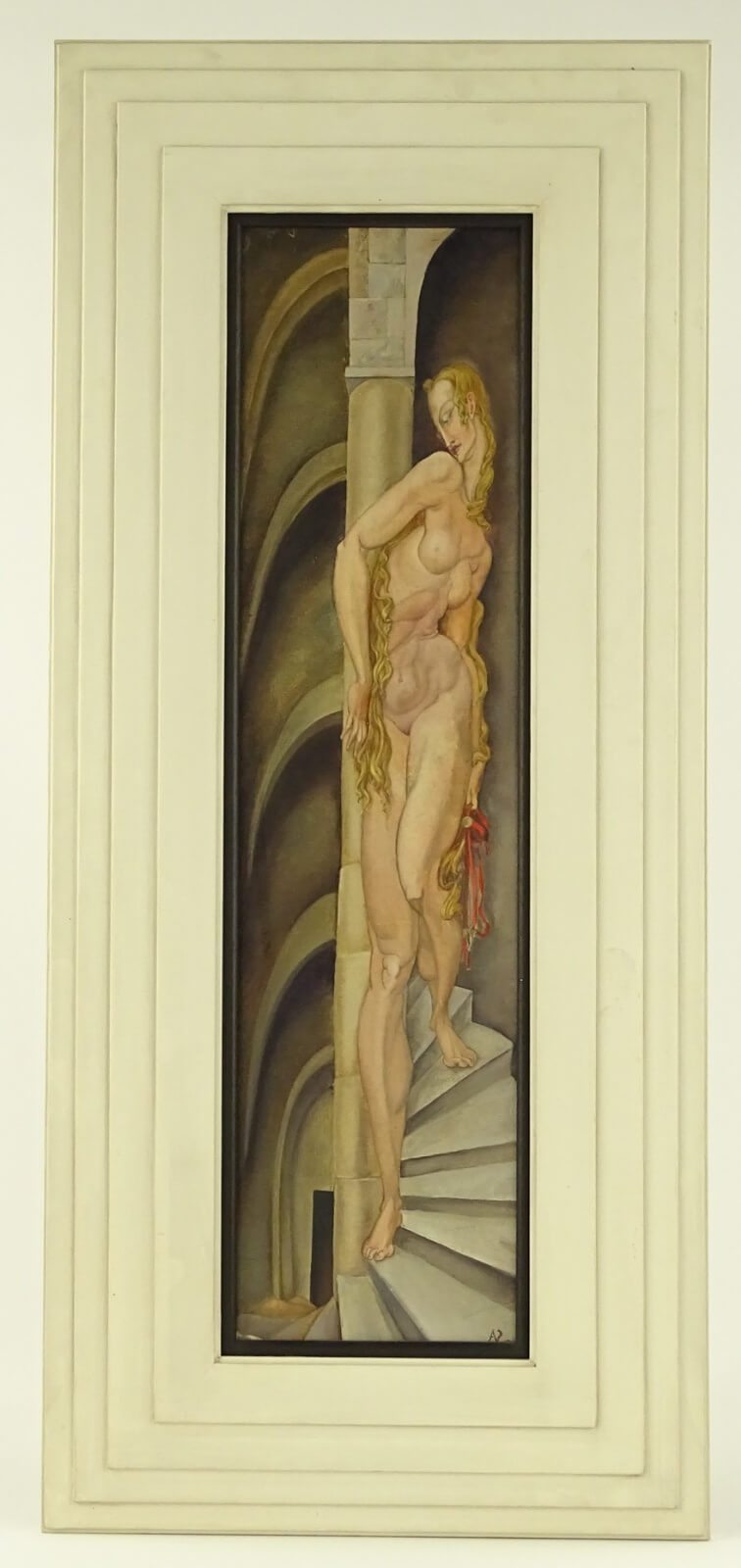 Victor Wood - Nude on a Spiral Staircase
