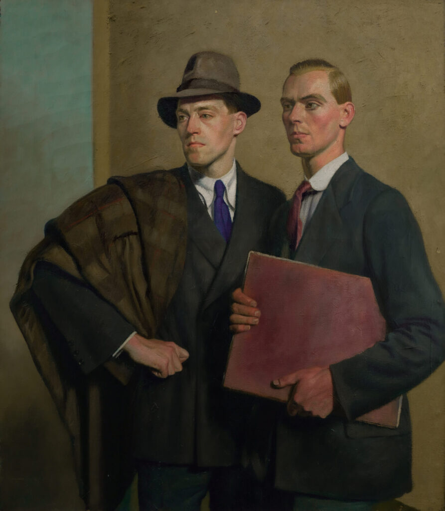 William Rothenstein - Portrait of Albert Houthuesen and Hugh Finney as Students at the R.C.A