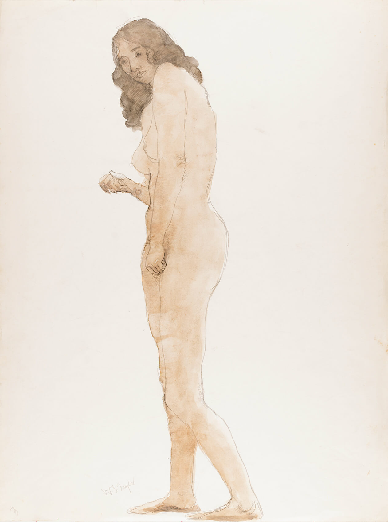 William S Taylor - Standing female nude